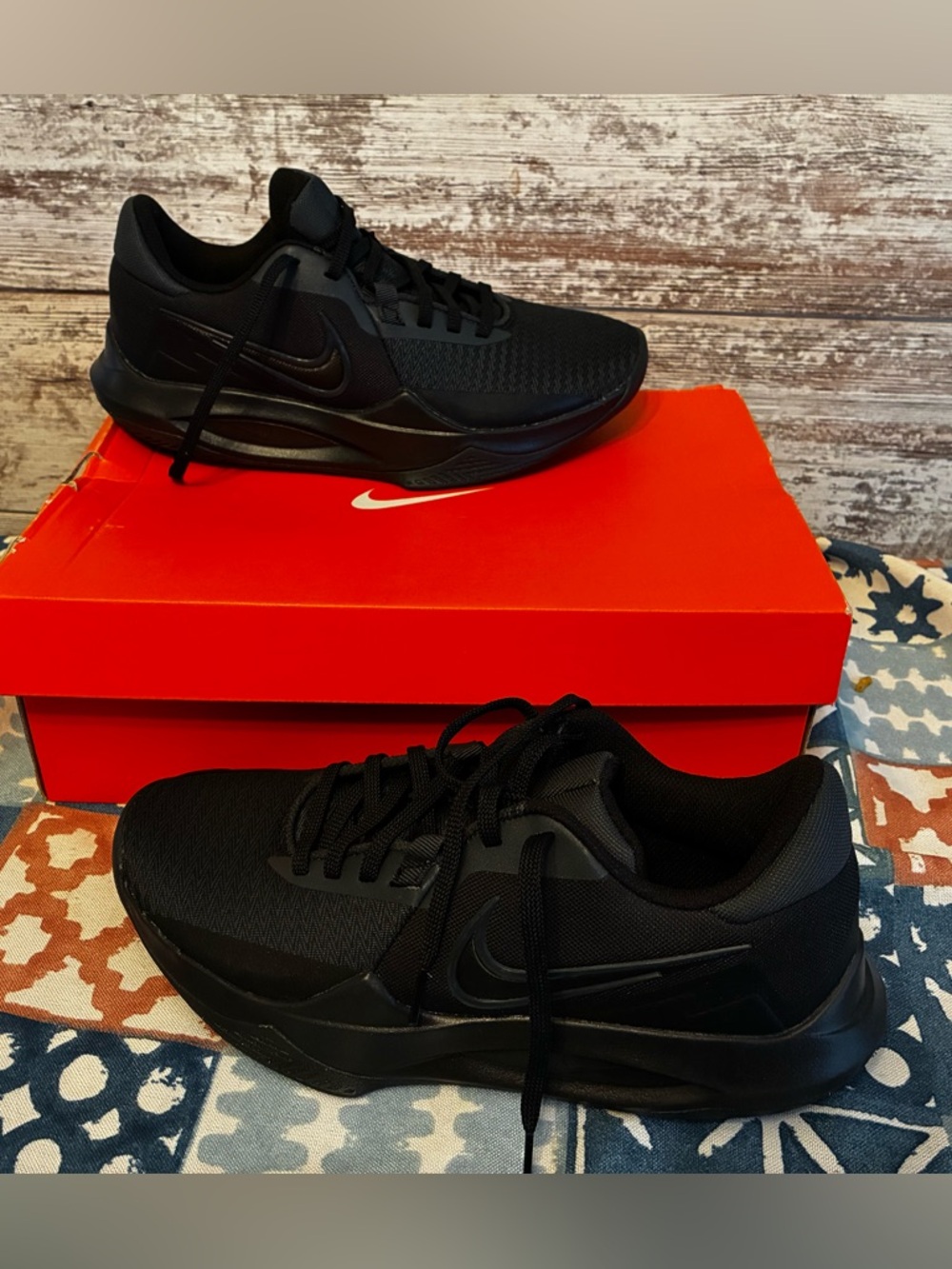 Nike All-Black Precision 6 Basketball Sneakers